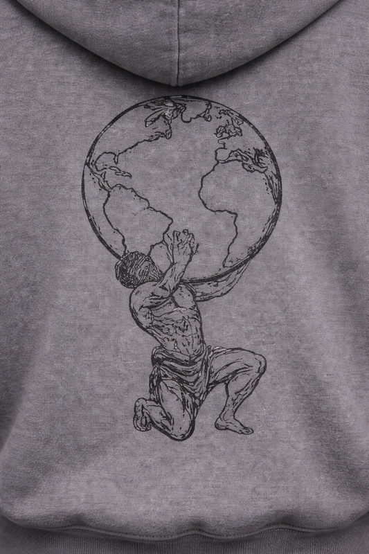 Atlas Minimal Oversize Fleeced Hoodie